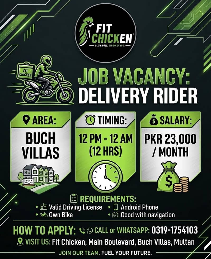 Delivery Rider Required 0