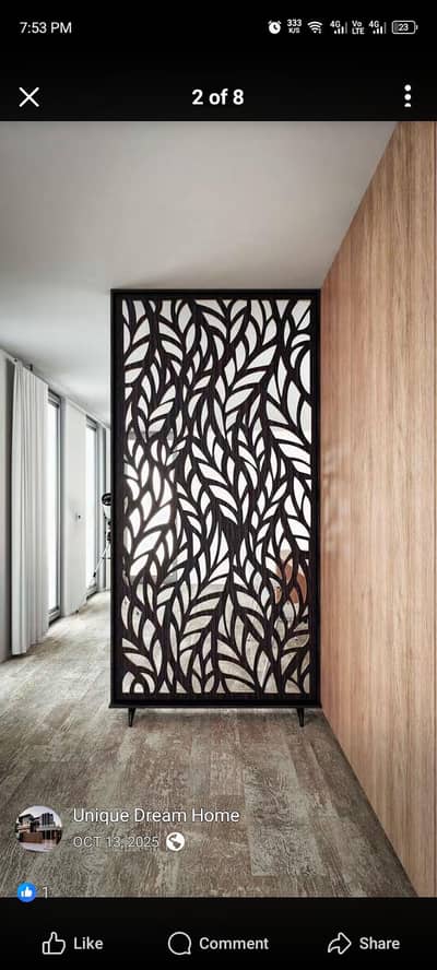 CNC wood wall jali