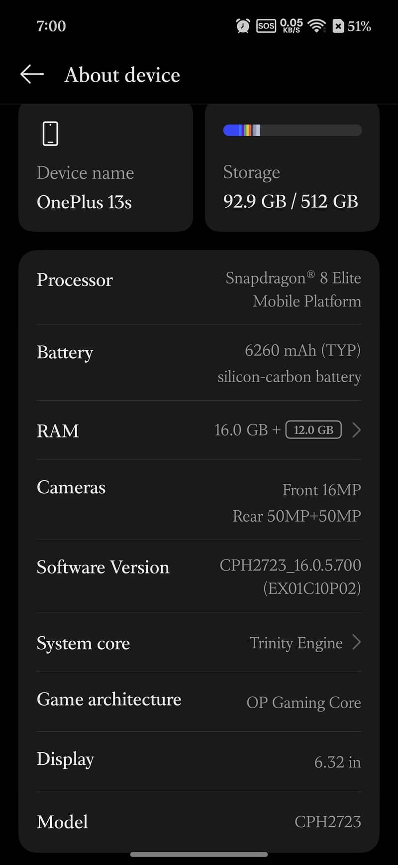 OnePlus 13T / 13s 16GB RAM 512GB 1
