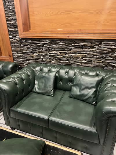Premium Green Chesterfield Sofa Set | Restaurant, Hotel & Home Use