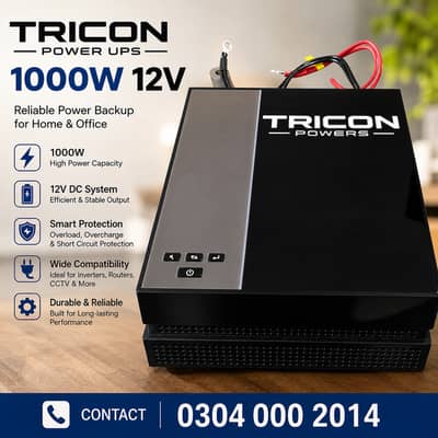 Tricon Power UPS 1000W 12V