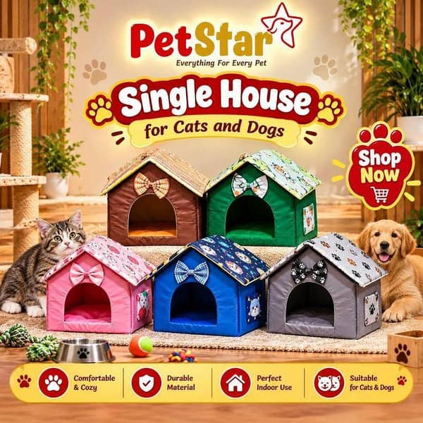 Single House for Cats & Dogs – Comfort, Privacy & Cozy Sleep