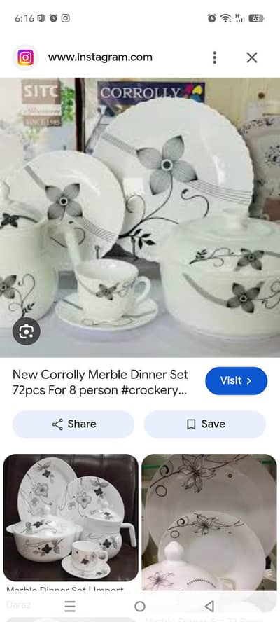 glass dinner set