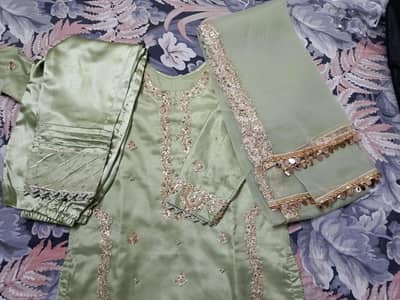 organza 3 piece dress