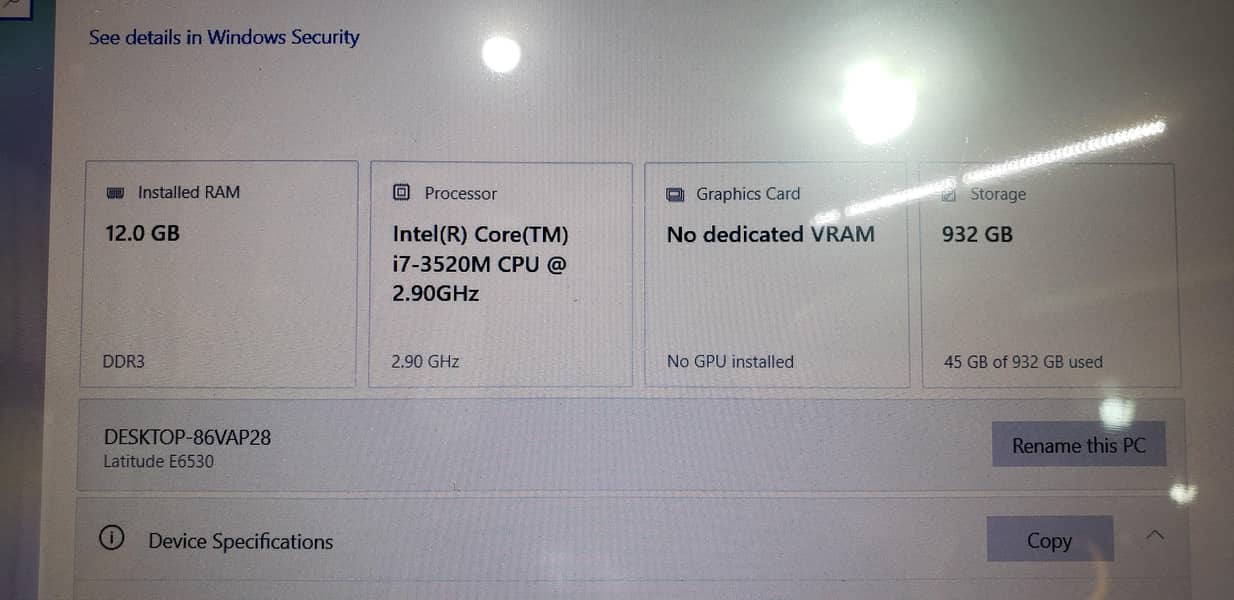 Dell LATITUDE E6530 5