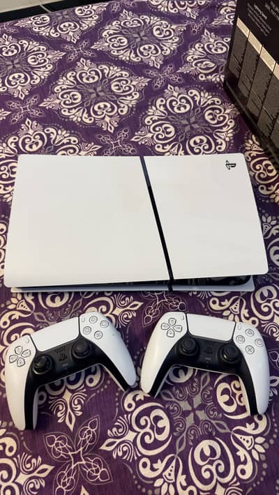 PS5 Slim Digital Edition with 2 DualSense Controllers 1TB