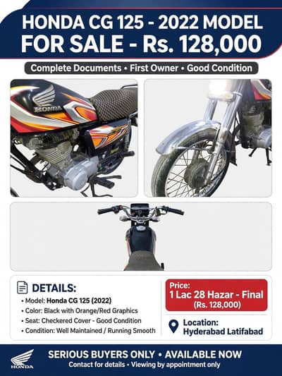Honda CG 125 2022-23 model