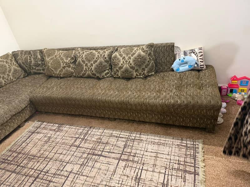 L shape sofa set and 3 seator sofa also 0