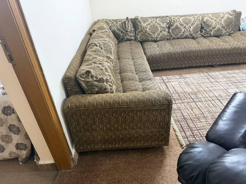 L shape sofa set and 3 seator sofa also 1