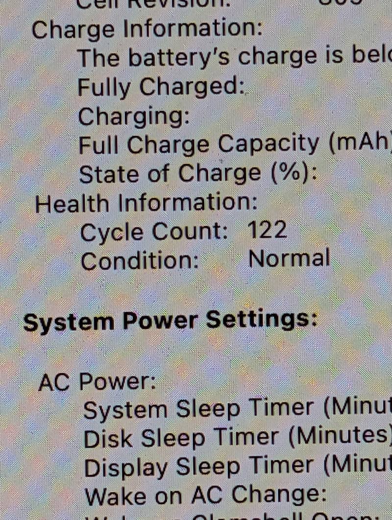 MacBook Pro 2019 (122 Cycle count) 2