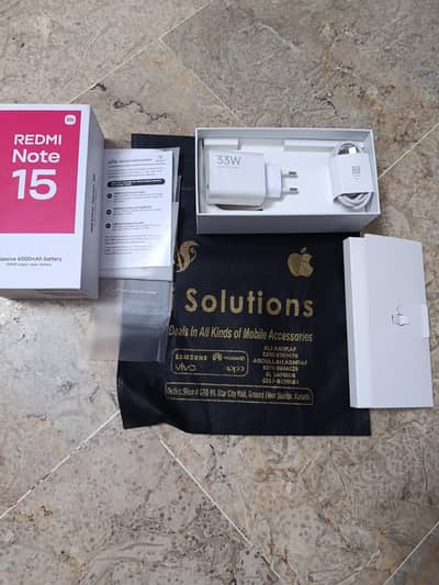 Redmi Note 15 8GB RAM 256GB – 10 Months Warranty – Box & New Charger