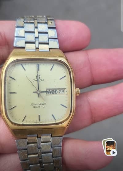 ORIGINAL OMEGA SWISS QUARTZ WITH CHAIN WATCH