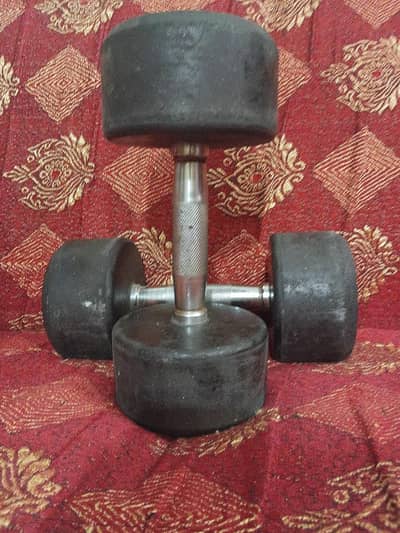 it is good quality dumbel , with metal solid grip .