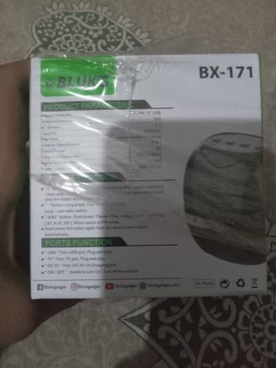 brand new Bx 171 speaker options Bluetooth, USB and chargeable