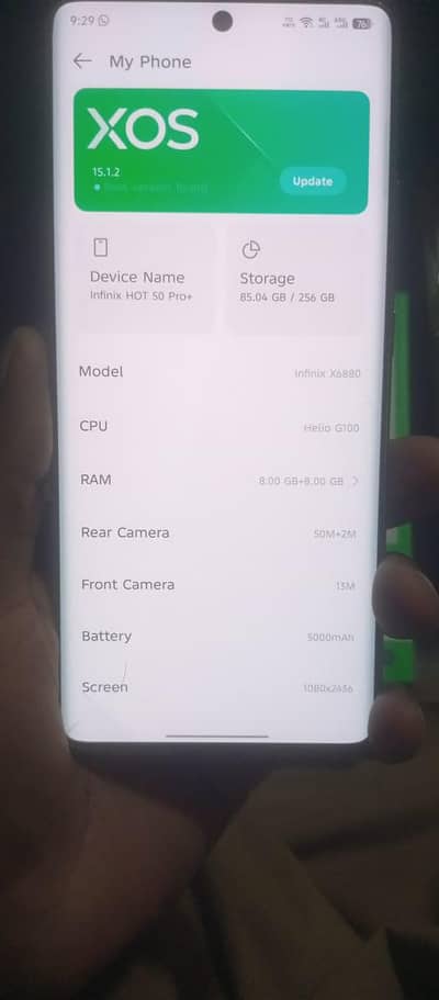 Infinix Hot 50 Pro.      (0.3. 1.3. 8.2. 4.4. 2.7. 1)