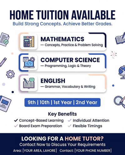 Home Tuition for 9th–12th | Maths, Computer Science & English