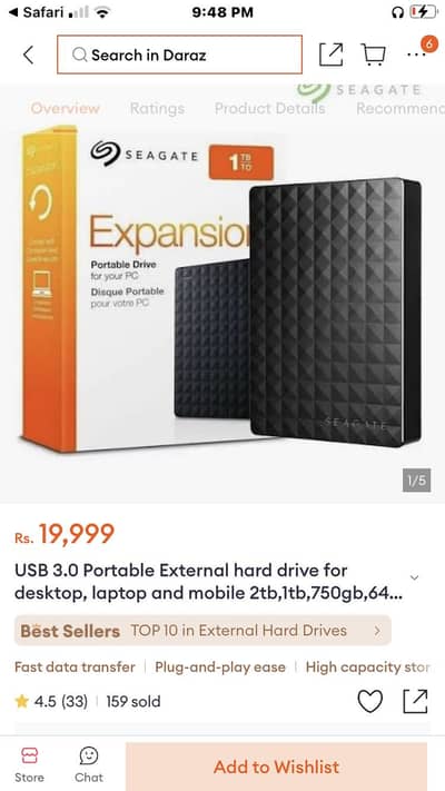 2 TB External hard drive