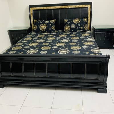 King Size Bed with 2 Side Tables for Sale | Premium Bedroom Furniture