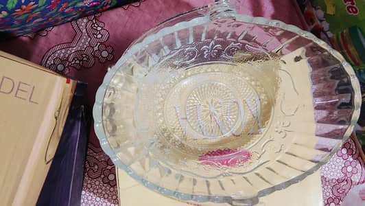 decorative glass basket for table