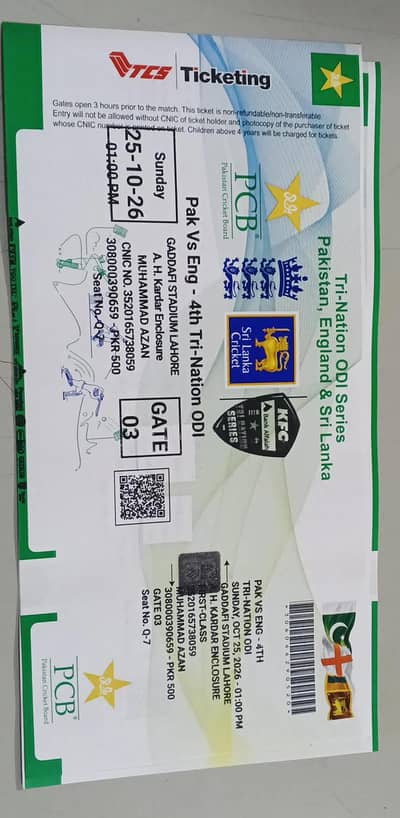 PCB 4th TRI NATION ODI   final match pak vs sirilanka Gaddafi stadium