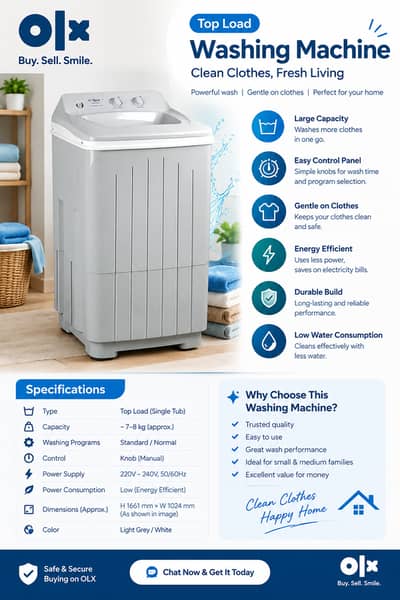 Super Asia SA-272 Fast Wash Plus washing machine
