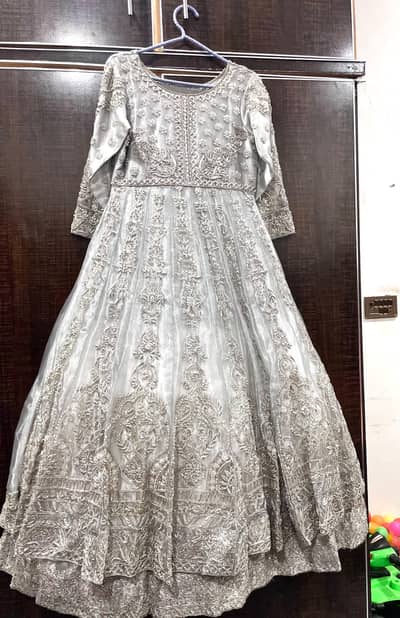 Beautiful Silver Bridal/Party Wear Dress for Sale