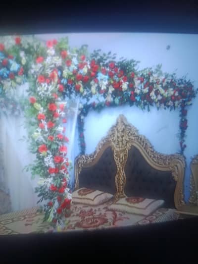 bed + side tables+ dressing+iron stand+safe+shokais