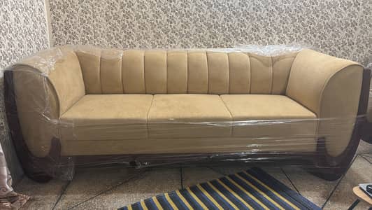 6 seater sofa set with cover and cushion