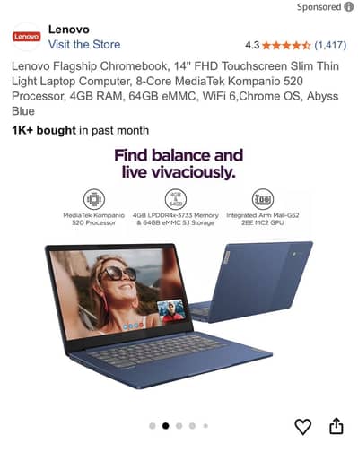 Lenovo Flaghship Chromebook For Sale