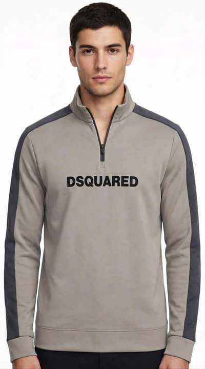 DSQUARED Original Style Mens Long Sleeve Zip Shirt