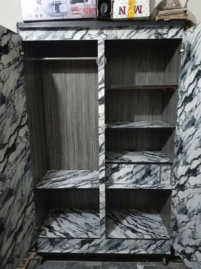 urgent sale 2 door marble design wardrobe
