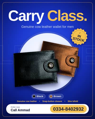 Premium Genuine Cow Leather Wallet for Men