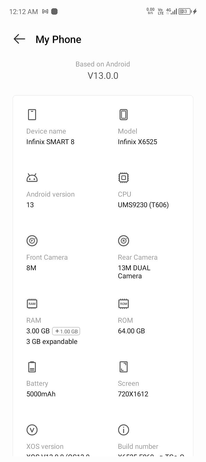 Infinix Smart 8 0
