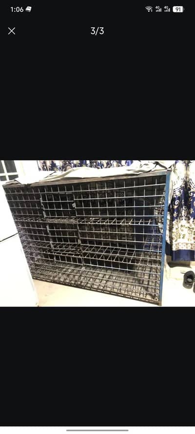 Heavy Duty Iron Metal Storage Cage / Strong Steel Wire Rack for Sale