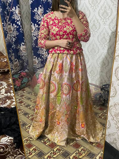 lehnga Choli and dupta + paplum 3pc for sale