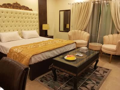 One bedroom daily basis laxusry short stay apartment available for rent in bahria town