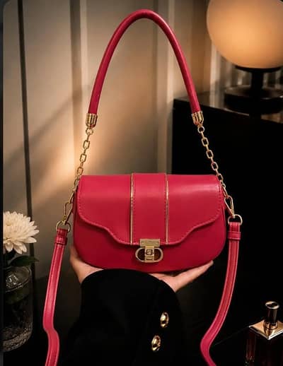 Women's Leather Plain Shoulder Bag