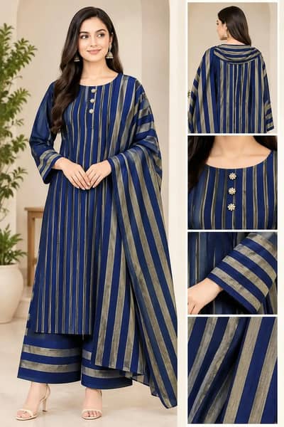 Khaddar 3 PC's women unstitched dress winter