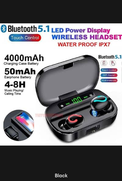 Wireless Bluetooth 5.1 Earbuds with LED Display