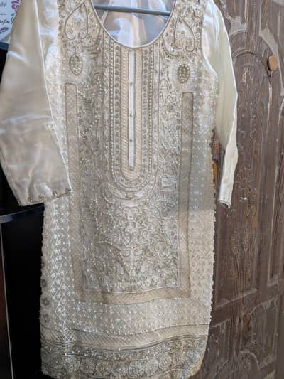 white Nikah dress