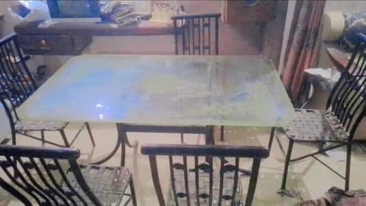 iron rod dining table used