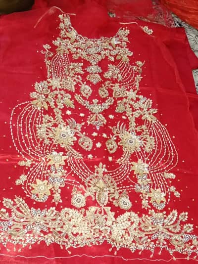 4pcs unsthiched brand new net shawar suit