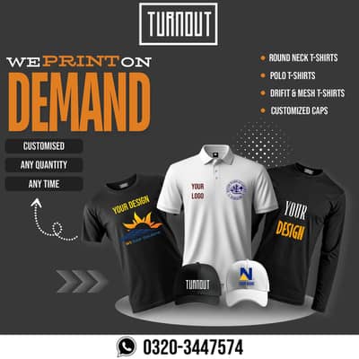 Customized T-Shirts & Caps Printing | uniforms | Best Prices | TURNOUT