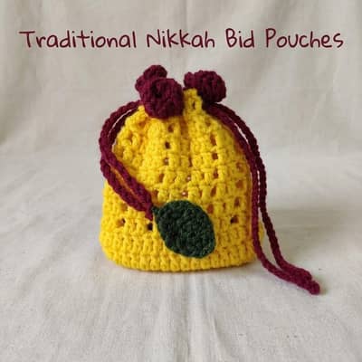 handmade crochet nikkah bid