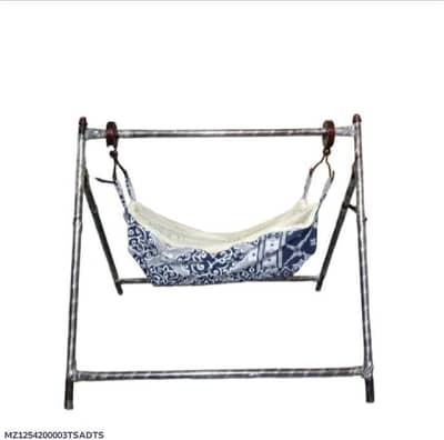 Baby cradle Swing blue white fordable iron