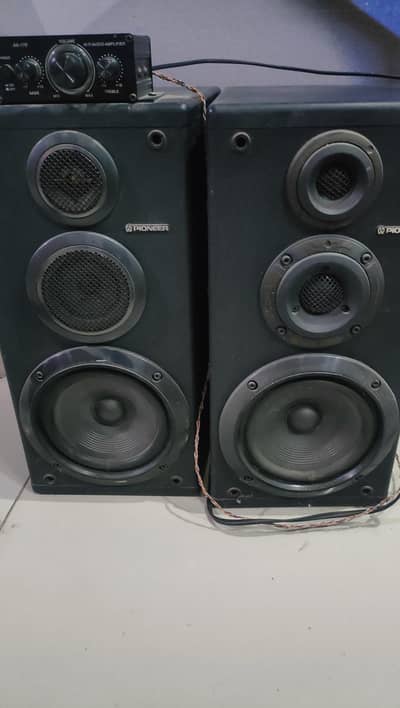 Pioneer S-P710V Japan Speakers Pair + Amplifier + Bluetooth