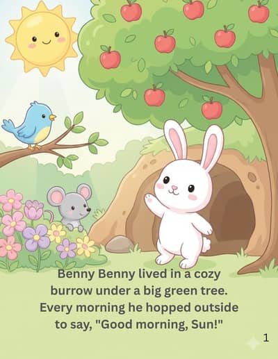 Kids Story Book PDF – Benny and the Missing Carrots (Age 4-8)
