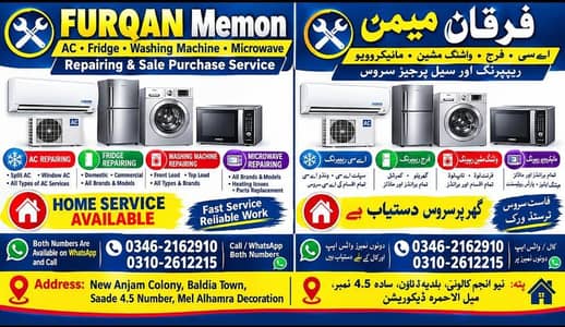 AC Washing Machine Fridge Repair - Home Service Karachi