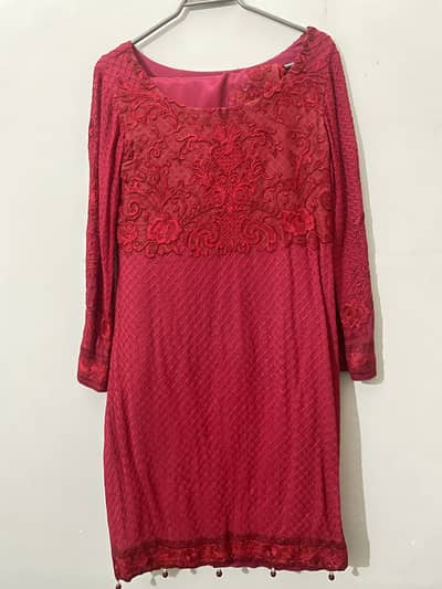 Chiffon red dress