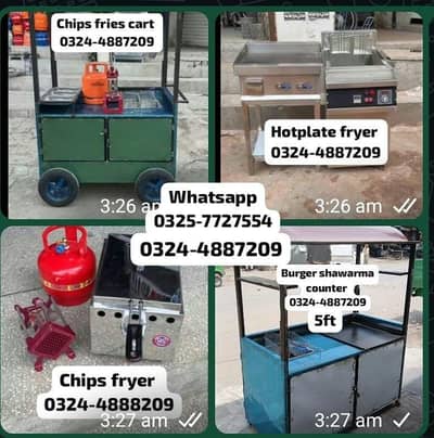 chips burger shawarma fries tea piza hotplate fryer food counter sale